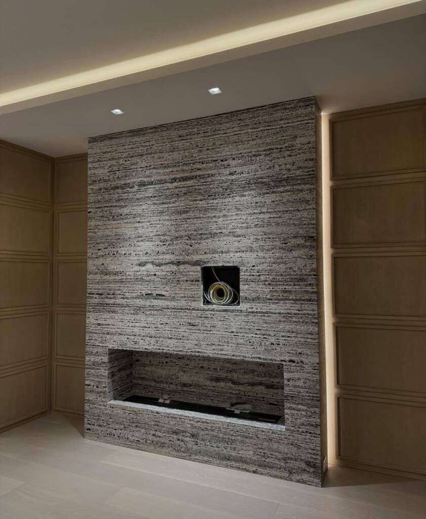 custom stone fireplaces