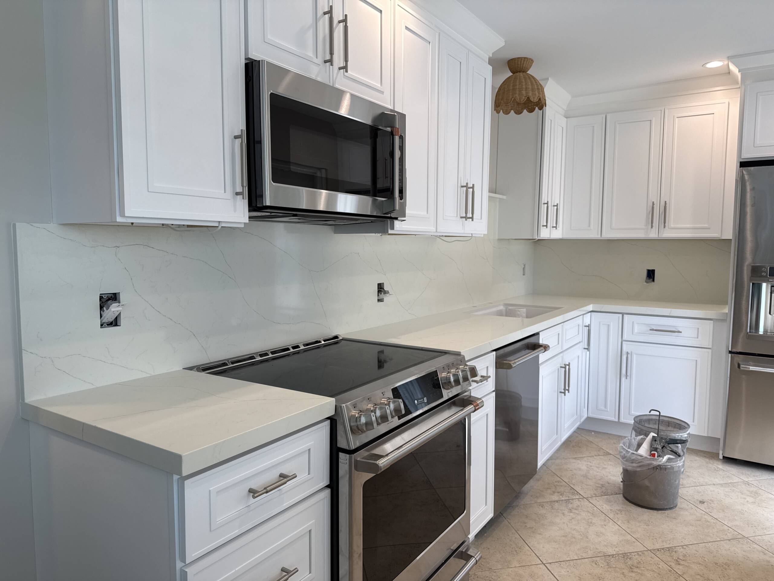 Modern White Kitchen Remodeling